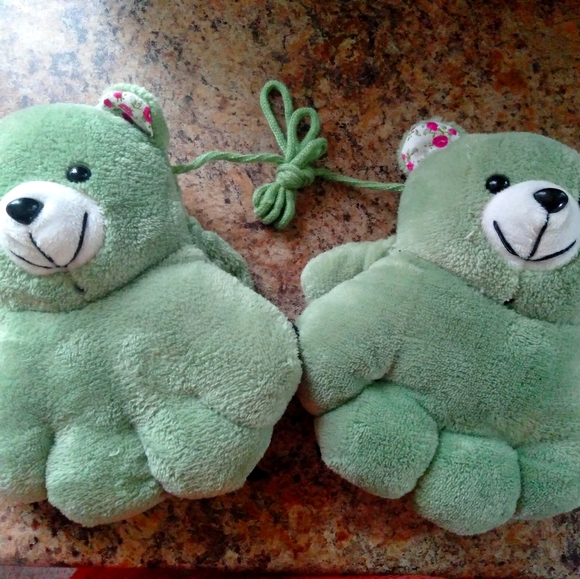 fluffy teddy bear mittens for kids 6-10 Brown - Picture 1 of 4